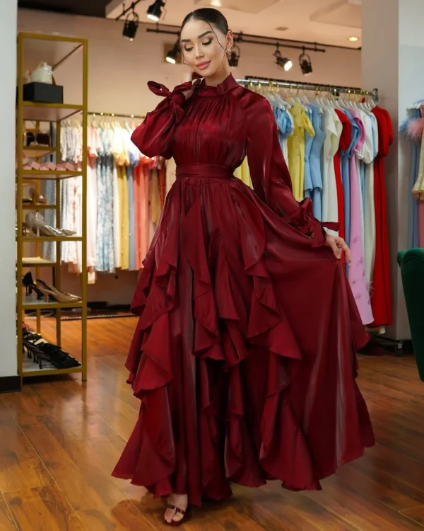 Elena Ruffles-Maxi Gown