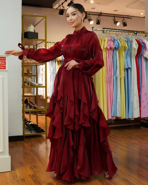 Elena Ruffles-Maxi Gown