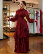 Elena Ruffles-Maxi Gown