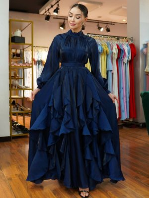 Elena Ruffles-Maxi Gown
