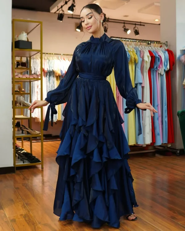 Elena Ruffles-Maxi Gown