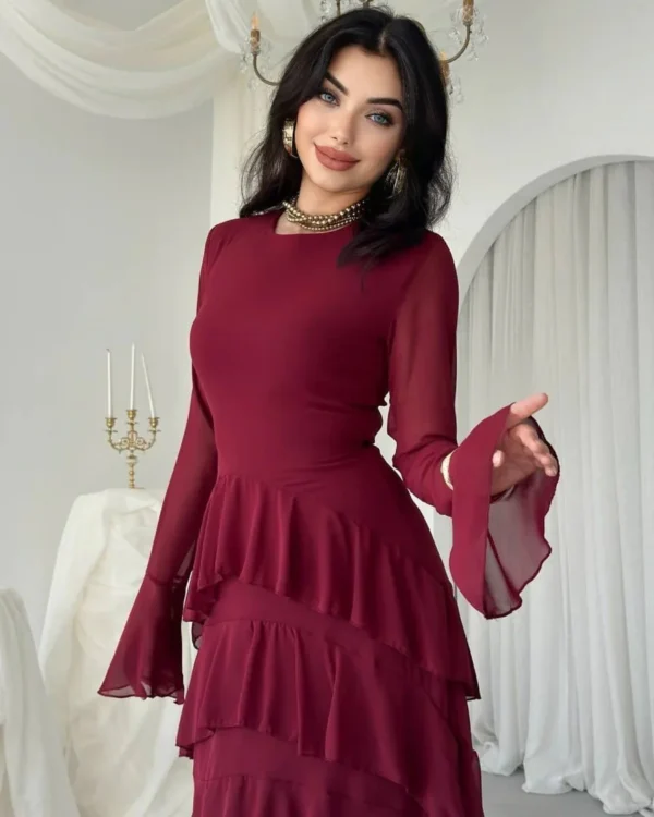 Elara Cascading Ruffle Gown