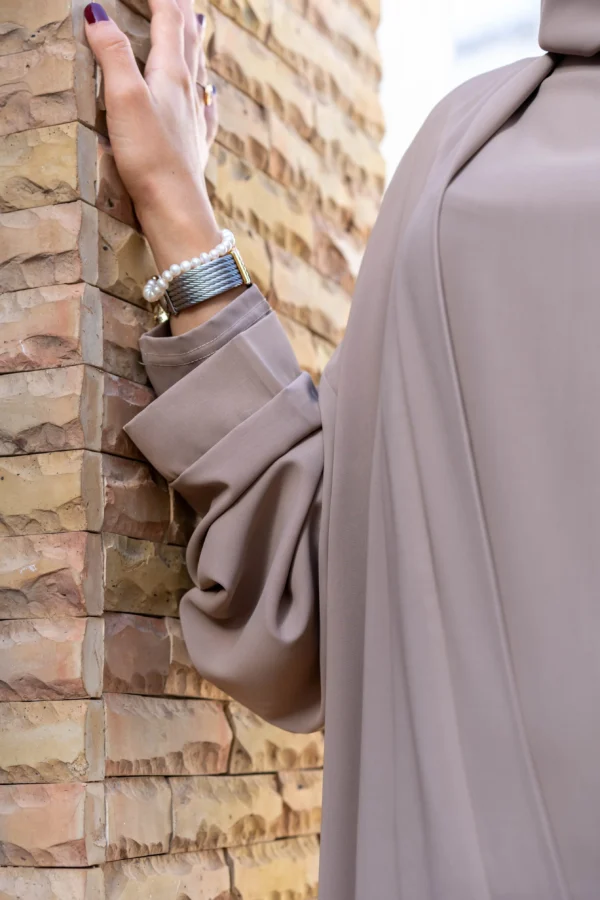 Elegant Modest Abaya Set - Beige