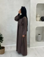 Chocolate Brown Suede abaya