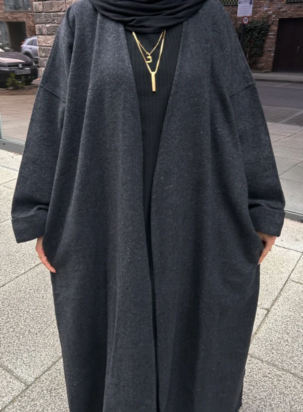 Butter Yellow Printed Abaya