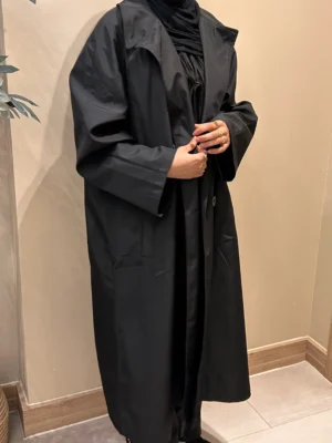 Waterproof Trench Coat - Black