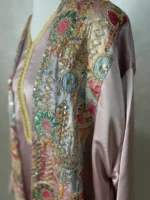 Aa Kimono et Kmis en Soie -Rose poudré
