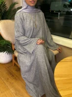 Knitted ribbed dress - Light Grey