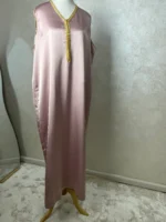 Aa Kimono et Kmis en Soie -Rose poudré