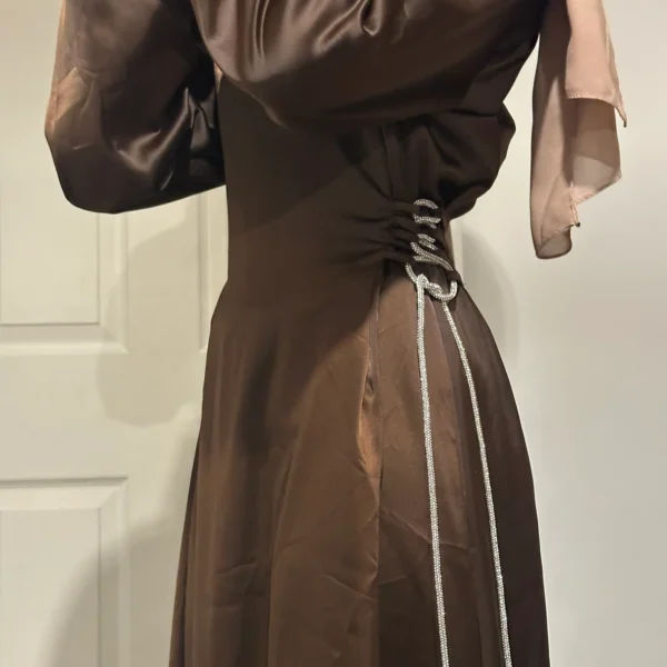 Side Tie Satin Dress