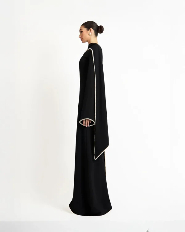 Black Satin Maxi Skirt