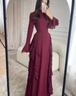 Cascade Ruffle Gown