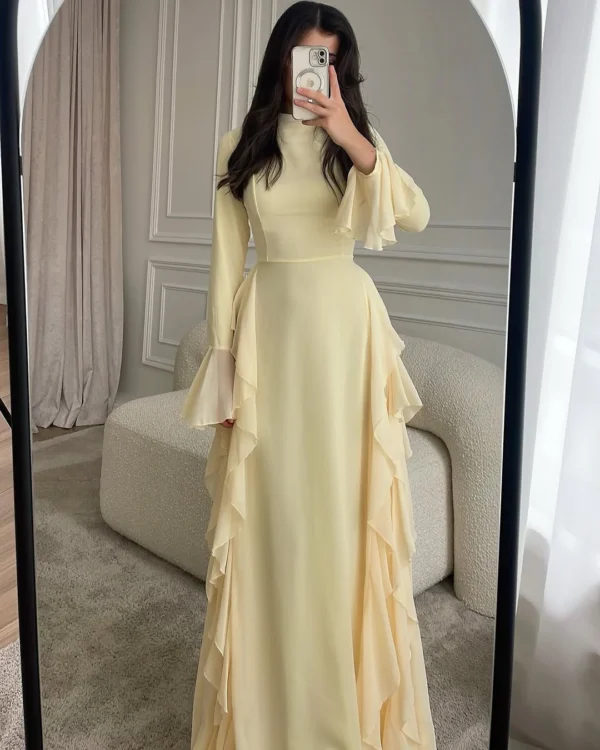 Cascade Ruffle Gown