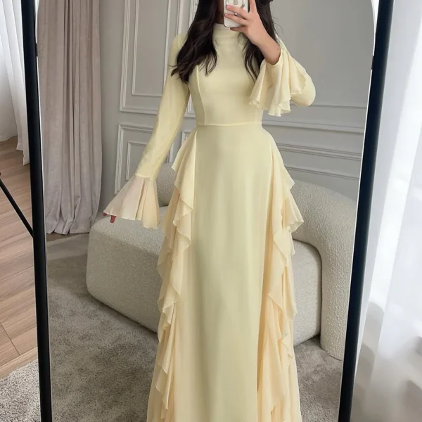 Cascade Ruffle Gown