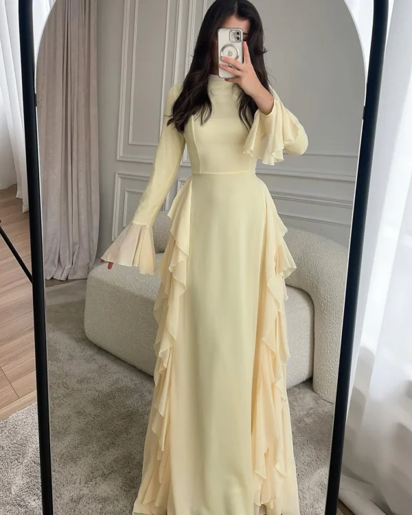 Cascade Ruffle Gown