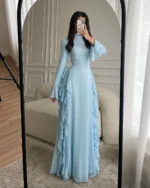 Cascade Ruffle Gown