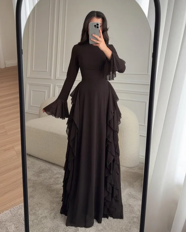 Cascade Ruffle Gown