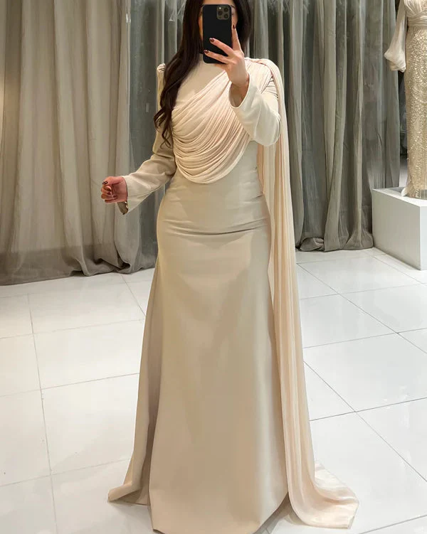 Beige Linen Maxi Skirt