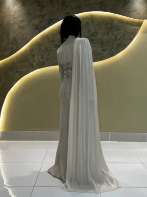 Beige Linen Maxi Skirt