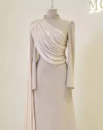 Beige Linen Maxi Skirt