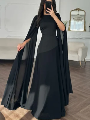 Black Satin Maxi Skirt