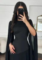 Black Satin Maxi Skirt