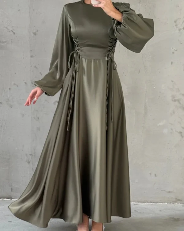 Corset-Laced Lantern Gown