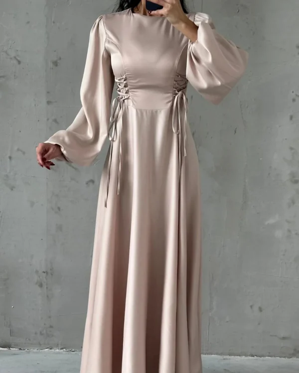 Corset-Laced Lantern Gown