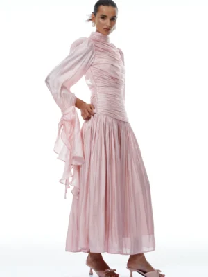 Gossamer Mock-Neck Dress