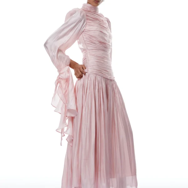 Gossamer Mock-Neck Dress