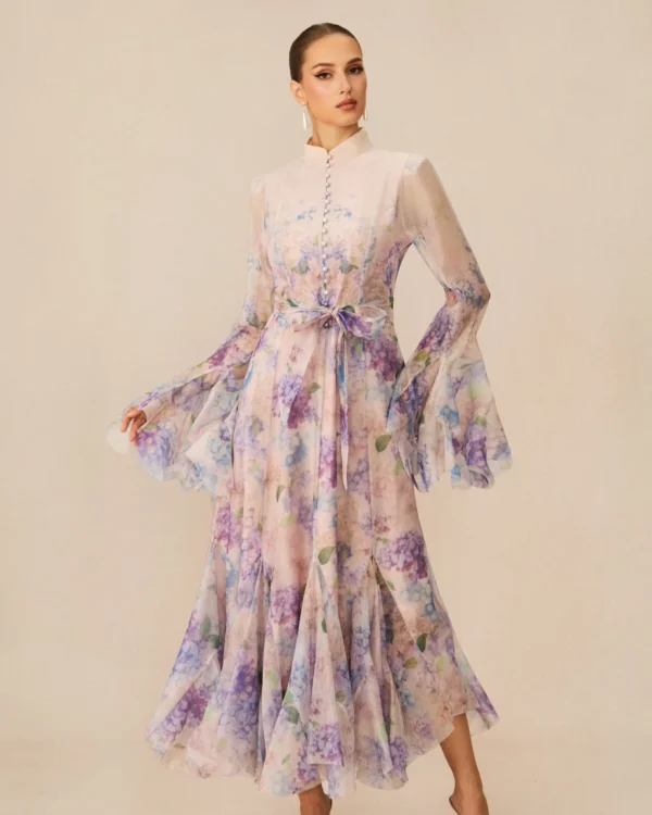 Alessia Floral Print Maxi Dress