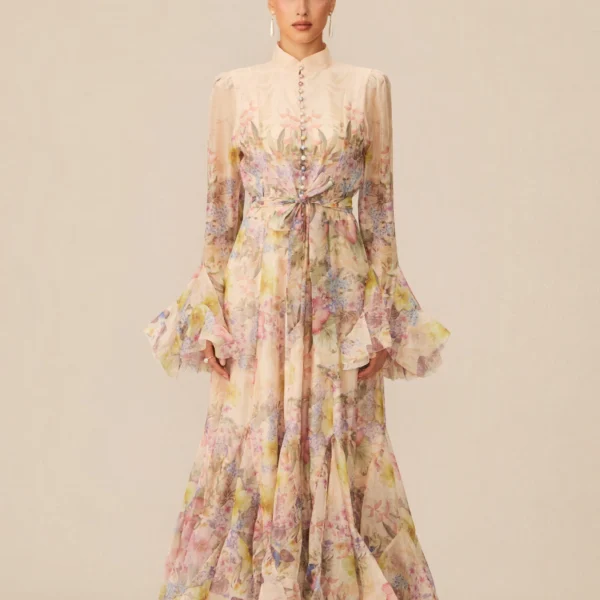 Alessia Floral Print Maxi Dress