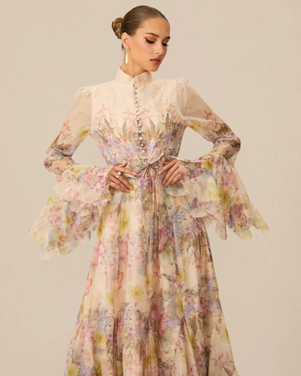 Alessia Floral Print Maxi Dress