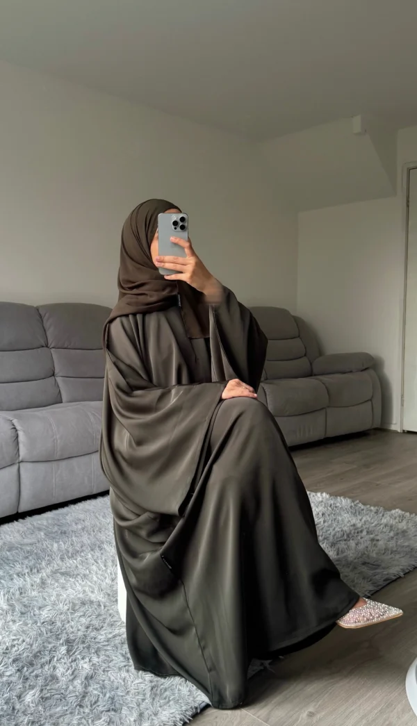 Premium Open Side Khimar with Matching Half Niqab