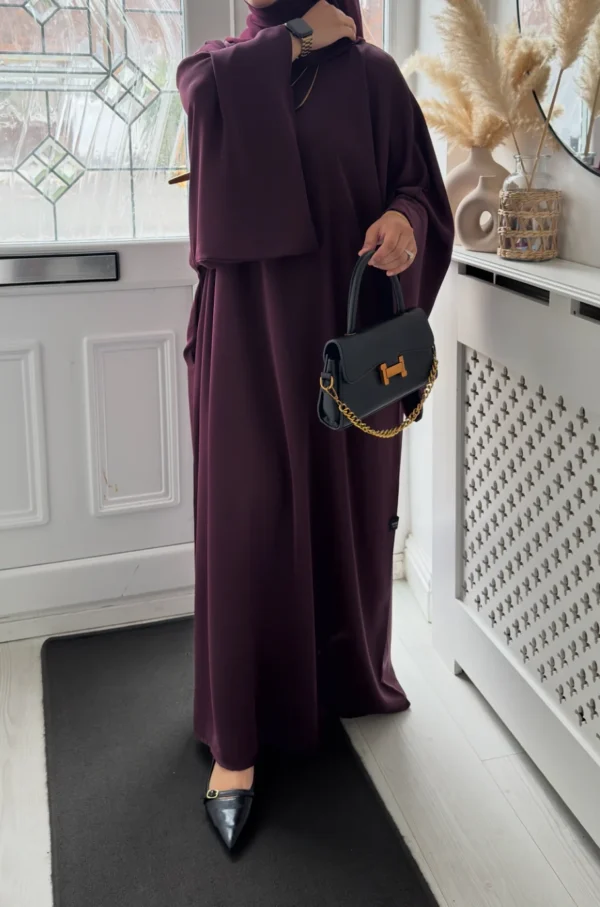 Premium Open Side Khimar with Matching Half Niqab