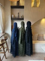 Black Lace Abaya