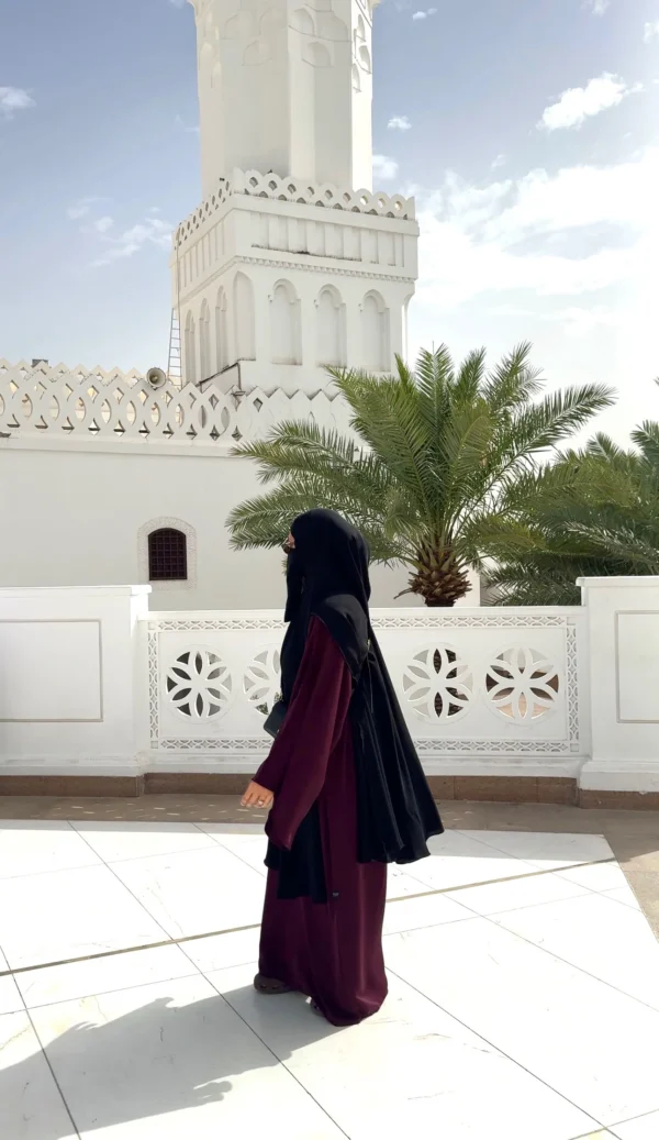 Premium Open Side Khimar with Matching Half Niqab