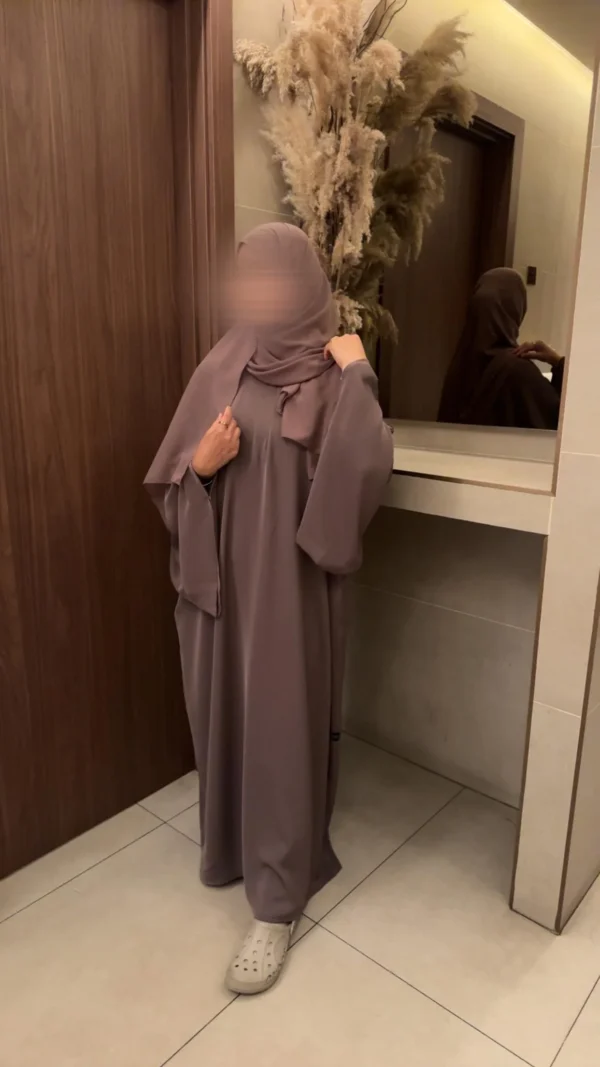 Premium Open Side Khimar with Matching Half Niqab