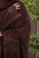 Yara Espresso 3pc Abaya Set
