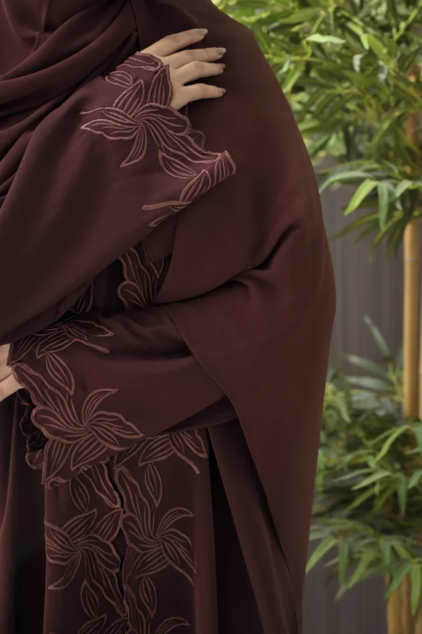 Yara Espresso 3pc Abaya Set