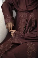 Yara Espresso 3pc Abaya Set