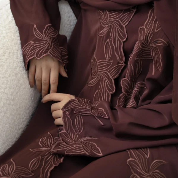 Yara Espresso 3pc Abaya Set