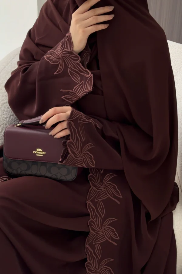 Yara Espresso 3pc Abaya Set