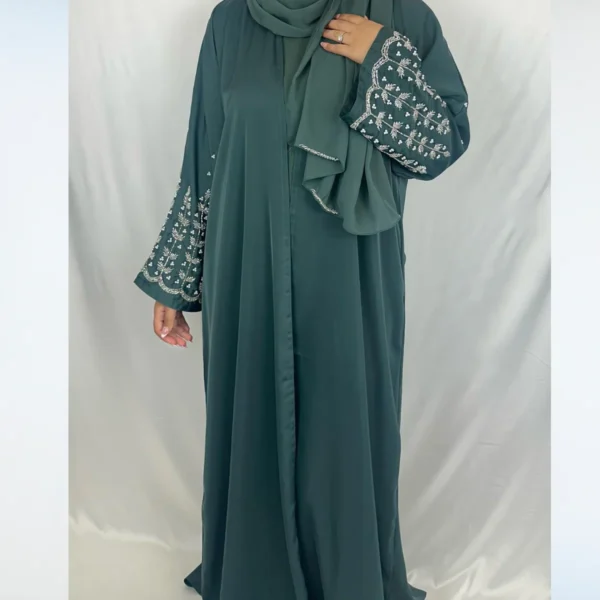 Hajra Abaya - Dusty Green