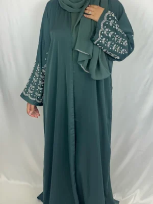 Hajra Abaya - Dusty Green