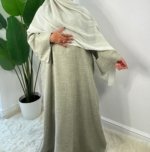 Rawdah Linen Closed Abaya