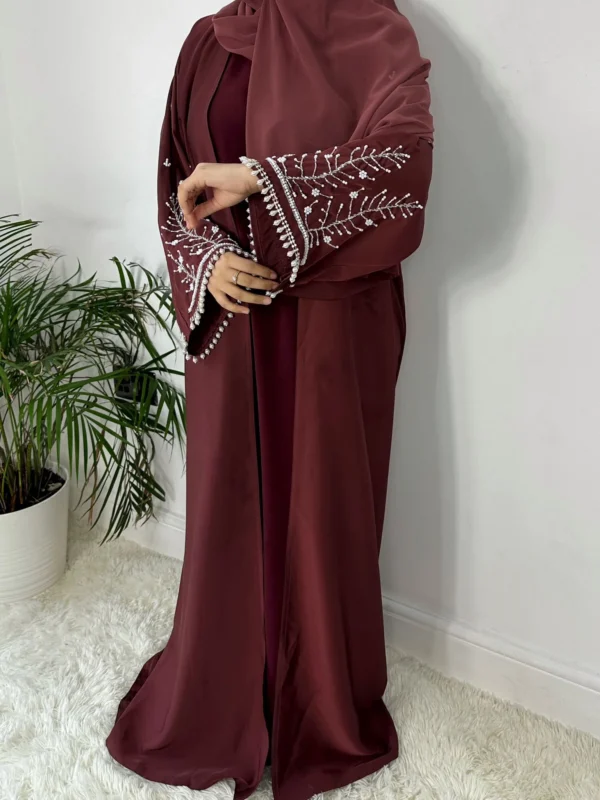 Jasmine Abaya - Burgundy