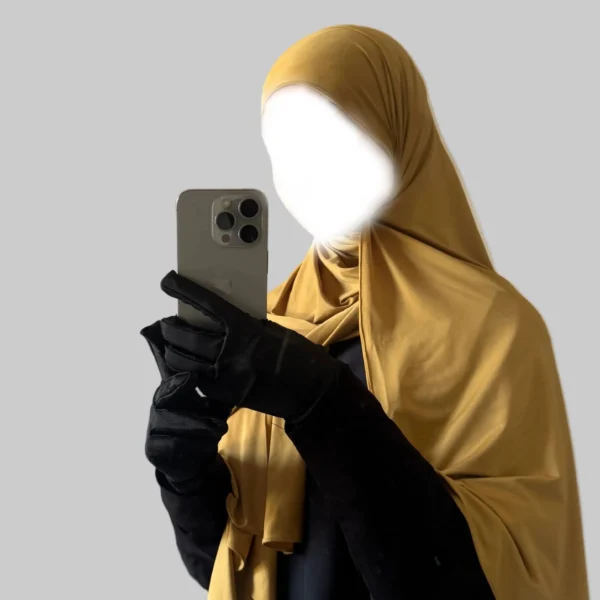 Dark Mustard Liquid Hijab