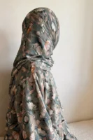 Vintage Garden Double Chiffon Abaya
