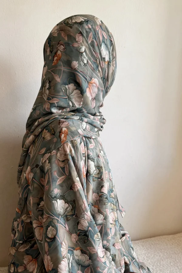 Vintage Garden Double Chiffon Abaya